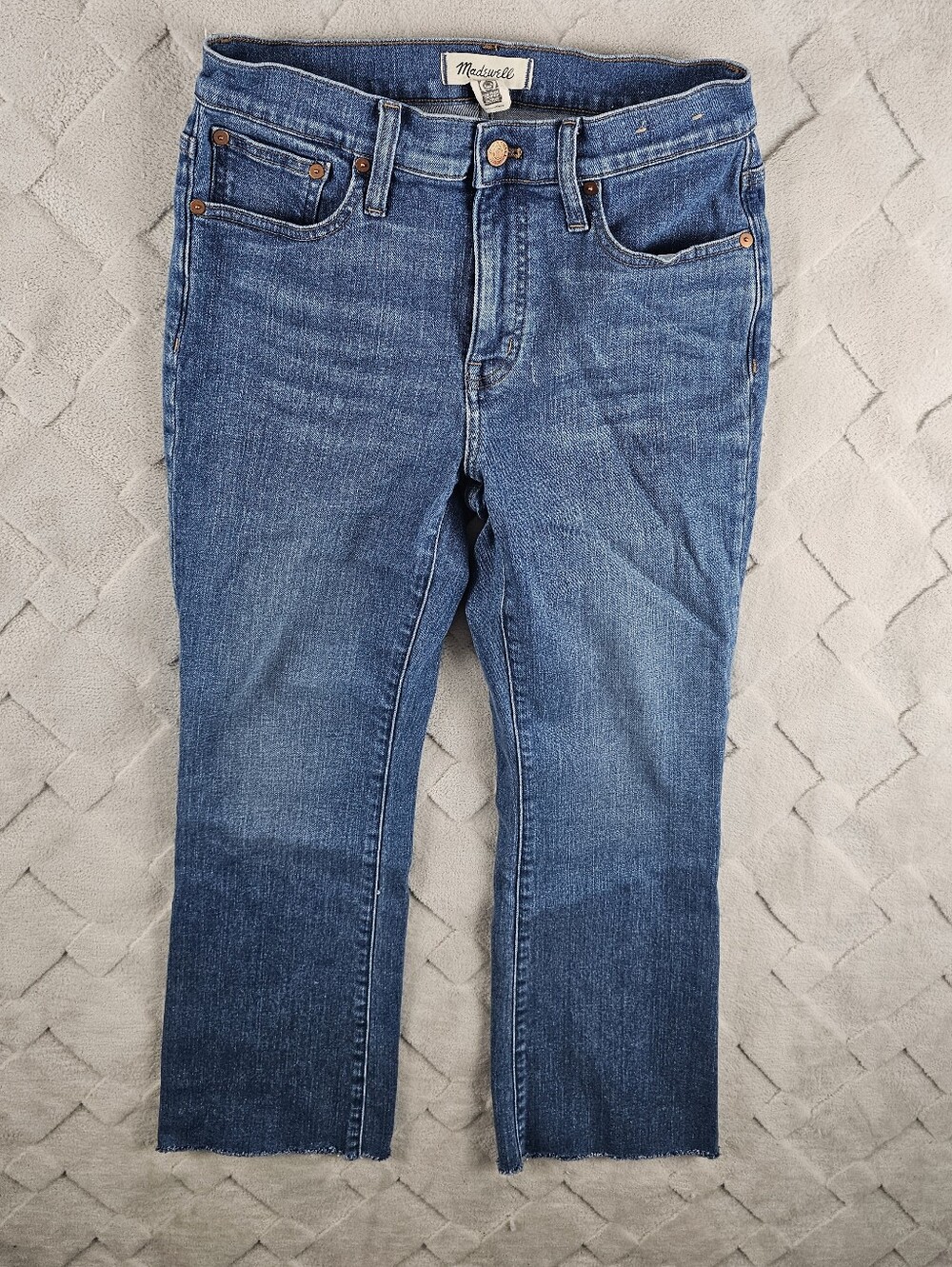 Madewell Mid-Rise Kick Out Jean Womens 26 Blue Stretch Denim